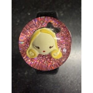 Gwen Stefani Harajuku Lovers "G" Glitter Dome Ring Size 7.5 | Statement Jewelry